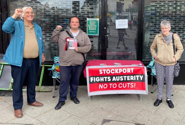 A picture of street stall during the campaign